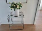 Buisframe bijzettafel in Bauhaus stijl, Gebruikt, Metaal of Aluminium, 55 tot 75 cm, 60 cm of meer