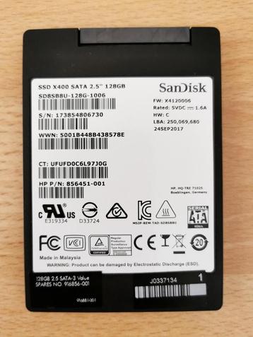 SanDisk X400 SATA 2.5” 128 GB SSD beschikbaar voor biedingen