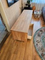 Massief Houten Eettafel, Salontafel & TV Meubel Set, Ophalen, 100 tot 150 cm, Modern, Rechthoekig