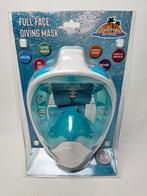 # Full face duikmasker maat S/M kleur wit-blauw nieuw, Watersport en Boten, Snorkelen, Ophalen of Verzenden, Nieuw, Snorkelmasker