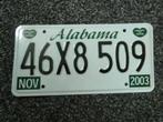 Kentekenplaat licenseplate Alabama 2003 USA, Verzenden, Gebruikt, Auto's