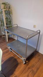 Hupfer serveer wagen, rijdend dienblad rvs, Ophalen of Verzenden, Gebruikt