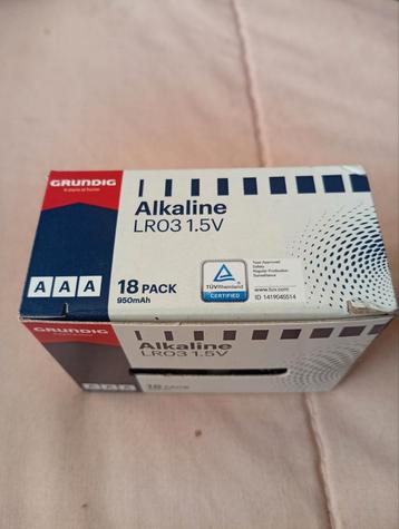 Grundig Alkaline Batterijen AAA en AA nieuw in 18-packs beschikbaar voor biedingen