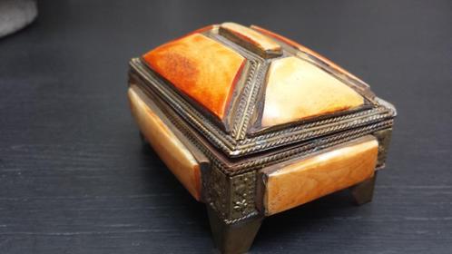 vintage Marokkaans Sieraden-doosje <> Kamelenbot - Koper, Antiek en Kunst, Curiosa en Brocante, Ophalen of Verzenden