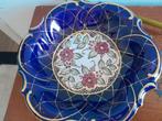 Flora gouda kobaltblauw schaal, Ophalen of Verzenden, Zo goed als nieuw, Rond, Porselein of Keramiek