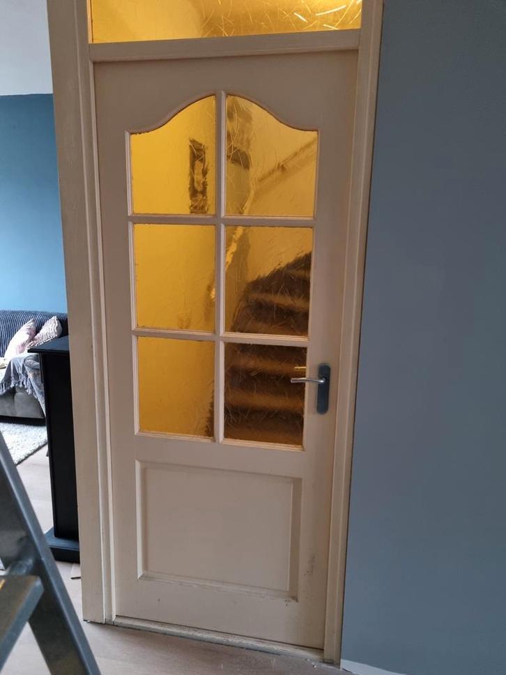 2 Opdekdeuren 83x201,5cm - Links en Rechts - Bladmotief, Doe-het-zelf en Verbouw, Deuren en Horren, Ophalen