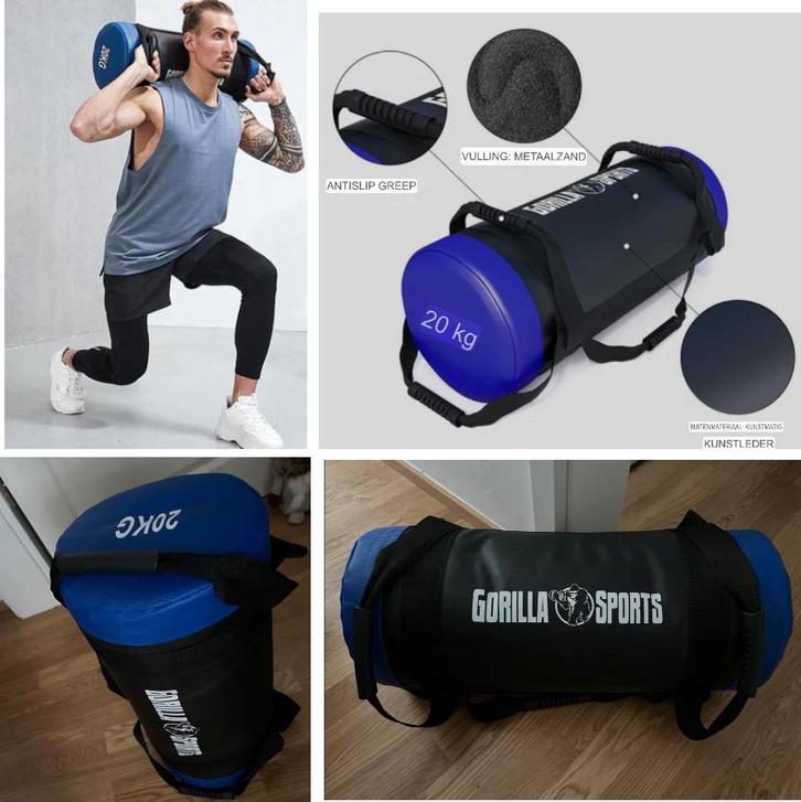 Nieuw Gorilla sports fitness sandbag powerbag corebag 20 kg, Sport en Fitness, Fitnessmaterialen, Nieuw, Overige typen, Armen