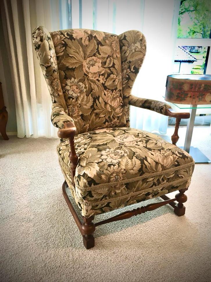 Klassieke Fauteuil Gobelin - Zo Goed Als Nieuw!, Huis en Inrichting, Fauteuils, Zo goed als nieuw, Stof, 75 tot 100 cm, Ophalen of Verzenden