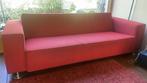 Rode 3,5 zit, Huis en Inrichting, Banken | Bankstellen, Ophalen, Strak modern, 75 tot 100 cm, Rechte bank