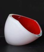 Carina Riezebos – Glasobject rood/wit leerdam, Antiek en Kunst, Ophalen of Verzenden