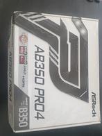 ASRock AB350 Pro4 Moederbord, CPU AMD Ryazen3 + Videokaart, Computers en Software, Moederborden, Gebruikt, DDR4, AM4, Ophalen of Verzenden