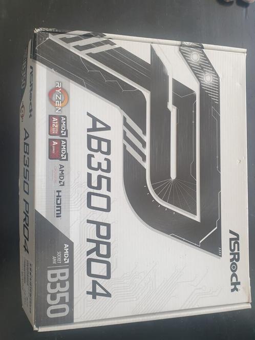ASRock AB350 Pro4 Moederbord, CPU AMD Ryazen3 + Videokaart, Computers en Software, Moederborden, Gebruikt, AMD, DDR4, Ophalen of Verzenden