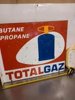 Totalgaz emaille bord, Ophalen of Verzenden, Zo goed als nieuw, Reclamebord