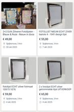Echt Zilveren Fotolijsten NIEUW div maten uitvoering zilver, Antiek en Kunst, Antiek | Goud en Zilver, Ophalen of Verzenden, Zilver