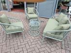 5 delig aluminium. set nieuw gratis bezorgt, 4 zitplaatsen, Ophalen of Verzenden, Bank, Nieuw