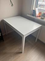 Uitschuifbare eettafel 4-6 pers. met bankje - Ikea Ekedalen, Ophalen, 50 tot 100 cm, Zo goed als nieuw, Vier personen