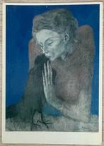0007B PABLO PICASSO ~ vrouw met een kraai, Verzamelen, Ansichtkaarten | Themakaarten, Verzenden, 1960 tot 1980, Ongelopen, Overige thema's