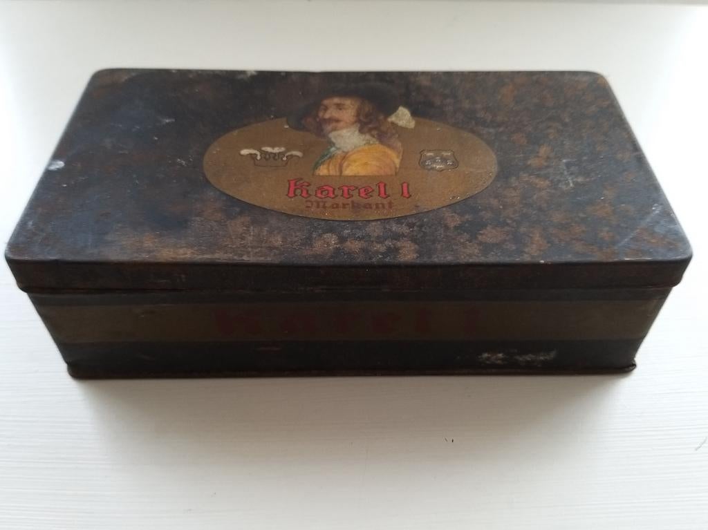 Vintage Karel I Markant Eindhoven sigarenblik, Verzamelen, Blikken, Gebruikt, Overige, Ophalen of Verzenden
