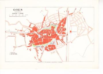 GOES,- Oude plattegrond van de stad. 12-11 beschikbaar voor biedingen