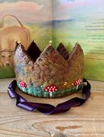 Waldorf vilten verjaardagskroon wol met paddestoelen, Hobby en Vrije tijd, Vilt, Verzenden, Zo goed als nieuw, Figuurtje(s), Wolvilt