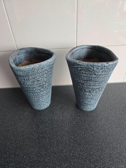 mooie bloempotten, Tuin en Terras, Bloempotten, Gebruikt, Minder dan 25 cm, Rond, Ophalen of Verzenden