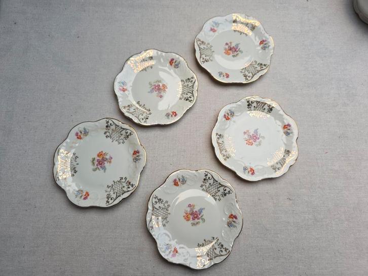 Petit four bloemetjes bordjes Bavaria Winterling, Antiek en Kunst, Antiek | Porselein, Ophalen of Verzenden