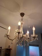 Kristallen Vintage 5 arms kroonluchter, Huis en Inrichting, Lampen | Kroonluchters, Ophalen of Verzenden, Gebruikt, Vintage