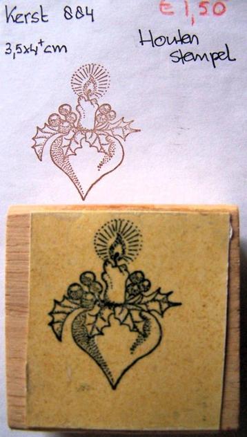 Kerst 884 Houten stempel beschikbaar voor biedingen