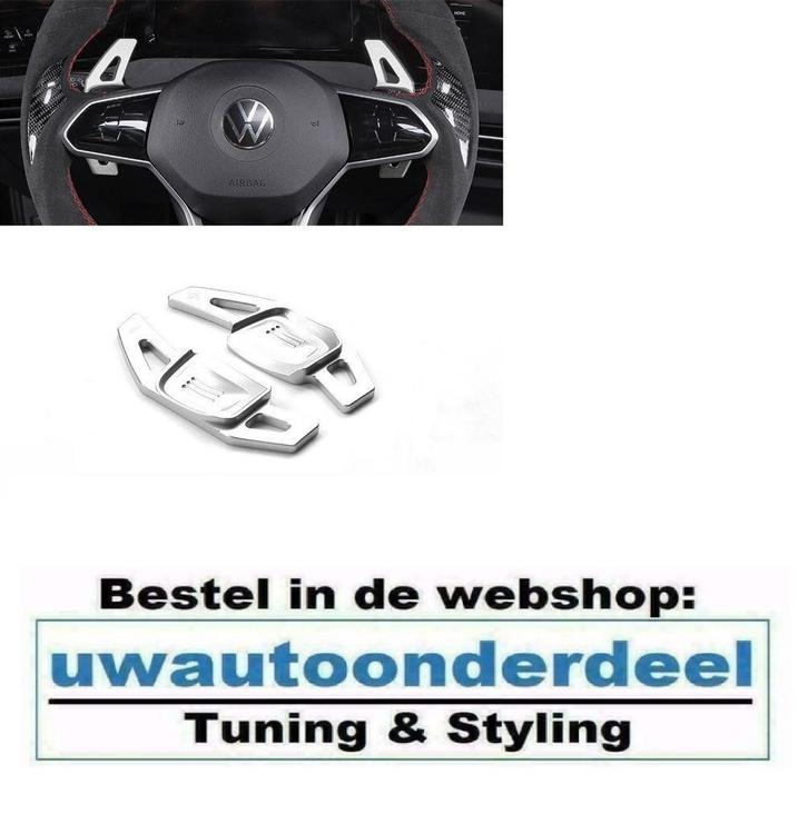 Flippers Schakel Paddles Grijs Geschikt voor Vw Golf 8 DSG G, Auto diversen, Tuning en Styling, Verzenden