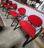 Mooie rode vergader stoelen, Ophalen, Zo goed als nieuw, Metaal, Vier