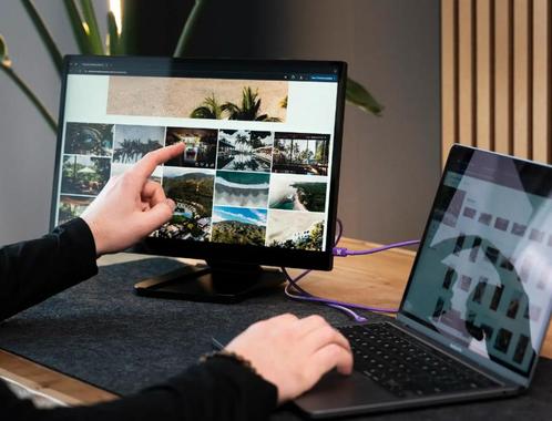 Espresso Displays 17 inch 4k portable monitor + stand + batt, Computers en Software, Monitoren, Refurbished, 60 Hz of minder, USB-C