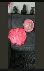 Roze Pruik met Pony & Cowboyhoed - Perfect voor Carnaval!, Maat 38/40 (M), Carnaval, Ophalen of Verzenden, Zo goed als nieuw