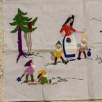 Wandkleed jaren 60 sprookje sneeuwwitje en dwergen 103/64, Ophalen of Verzenden