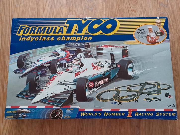 Formula Tyco Indyclass champion racebaan, Kinderen en Baby's, Speelgoed | Racebanen, Gebruikt, Elektrisch, Overige merken, Ophalen of Verzenden