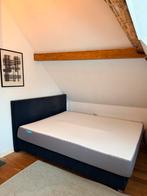 Tweepersoonsbed 180x220 cm met zgan matras, Ophalen, Zwart, Tweepersoons, Zo goed als nieuw