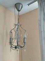 Hanglamp zilver kroonluchter 3 Lampen, Ophalen, Gebruikt