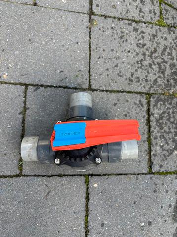 PVC 3 weg kraan 50 mm- Zo goed als nieuw beschikbaar voor biedingen