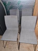 4 eetkamer stoelen grijs en stof, Ophalen, Gebruikt, Vijf, Zes of meer stoelen, Stof