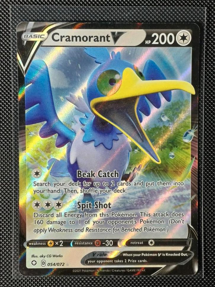 Cramorant V 054/072 Shining Fates - Pokémonkaart, Hobby en Vrije tijd, Verzamelkaartspellen | Pokémon, Zo goed als nieuw, Losse kaart