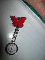 Horloge Hang Model Zilvertint Fraaie Vlinder Clip sluiting, Verzenden, Nieuw