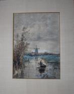 Hermanus Gunneweg, 1846 - 1904, Hollands Landschap aquarel., Ophalen