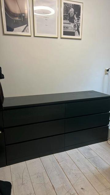 IKEA MALM ladekast 6 lades donkergroen