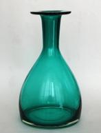 Vintage glazen turquoise vaas., Antiek en Kunst, Antiek | Glas en Kristal, Ophalen of Verzenden