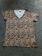 AMISU V hals top panterprint maat S, Kleding | Dames, T-shirts, Ophalen of Verzenden, Zo goed als nieuw, Bruin, Zonder mouw