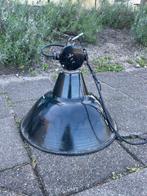 Industriële emaille fabriekslamp, Huis en Inrichting, Lampen | Hanglampen, Ophalen, Zo goed als nieuw, Minder dan 50 cm