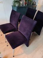 4 paarse eetkamerstoelen (zitten erg lekker!), Ophalen, Gebruikt, Modern, kleurrijk, Overige kleuren