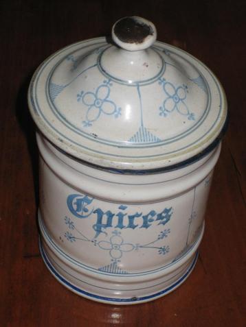 Emaille Kruidenpot, Saksisch Emaille beschikbaar voor biedingen