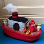 Gehaakte stoomboot DECORATIE geen speelgoed, Diversen, Sinterklaas, Ophalen of Verzenden, Nieuw