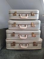 Set van 4 vintage reiskoffers, Ophalen, Gebruikt, Minder dan 50 cm