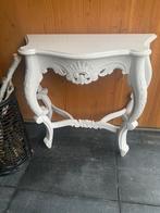 Barok stijl side table en 2 ronde tafeltjes wit, Huis en Inrichting, 25 tot 50 cm, Rond, Gebruikt, Ophalen